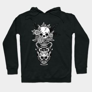 Mrs. Bouquet - traditional tattoo design - Black & Grey Hoodie